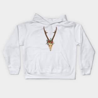 Boho deer skull Kids Hoodie